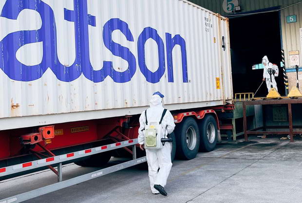 湘鵬鑫物流車輛防疫消毒